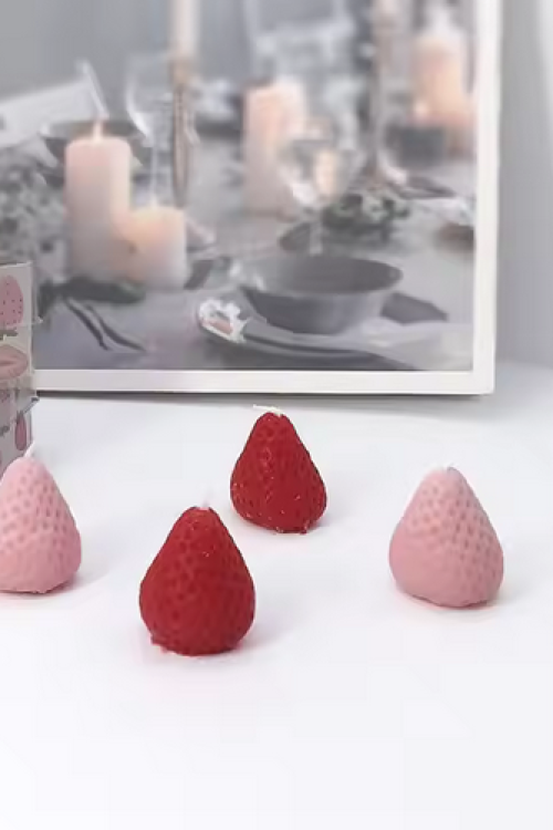 Strawberry Shaped Candle